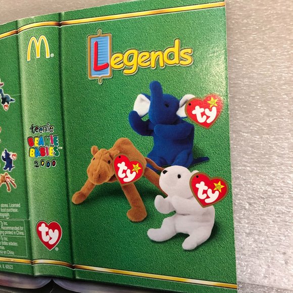 TY  PEANUT ROYAL BLUE ELEPHANT TEENIE BEANIE #8 LEGENDS 2000  (NIP) - Picture 4 of 7